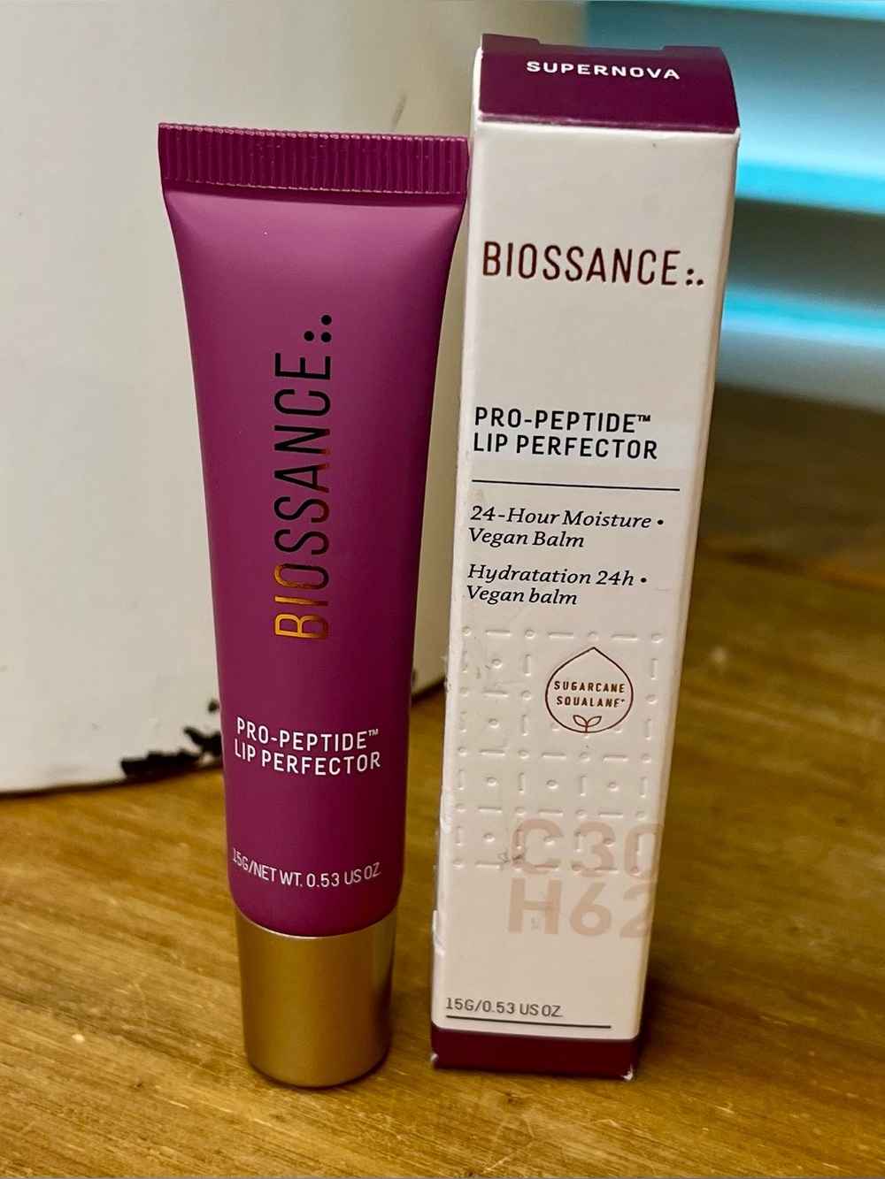 Biossance Pro-Peptide Lip Perfector Supernova Berry NIB